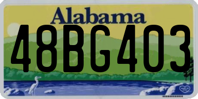 AL license plate 48BG403