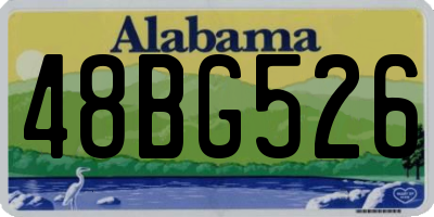 AL license plate 48BG526