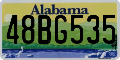 AL license plate 48BG535