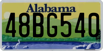AL license plate 48BG540
