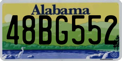 AL license plate 48BG552