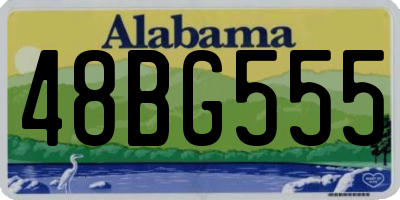 AL license plate 48BG555