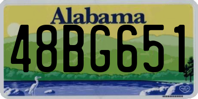 AL license plate 48BG651