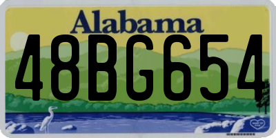 AL license plate 48BG654