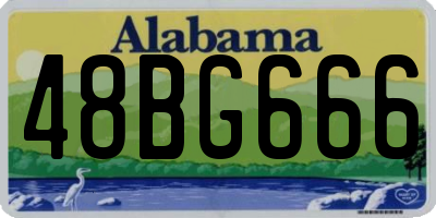 AL license plate 48BG666