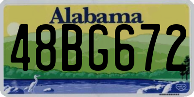 AL license plate 48BG672