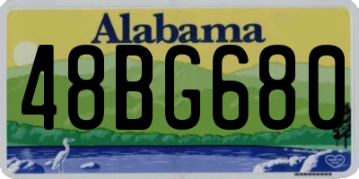 AL license plate 48BG680