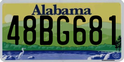 AL license plate 48BG681