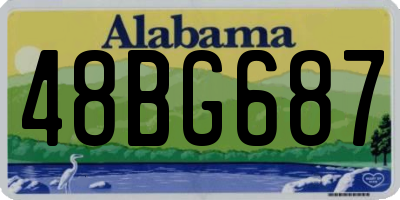 AL license plate 48BG687