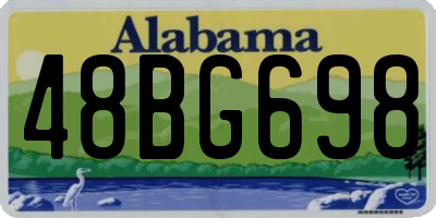 AL license plate 48BG698