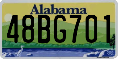 AL license plate 48BG701