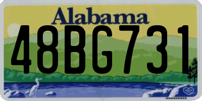 AL license plate 48BG731