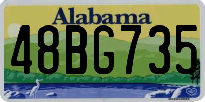 AL license plate 48BG735