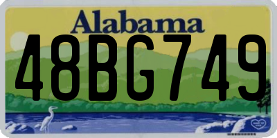AL license plate 48BG749