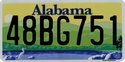 AL license plate 48BG751