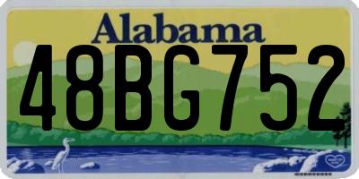 AL license plate 48BG752