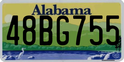 AL license plate 48BG755