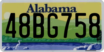AL license plate 48BG758
