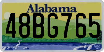 AL license plate 48BG765