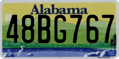 AL license plate 48BG767