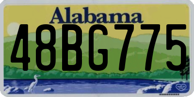 AL license plate 48BG775