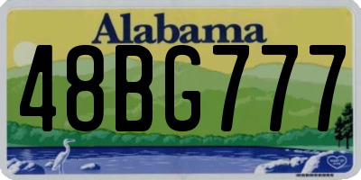 AL license plate 48BG777