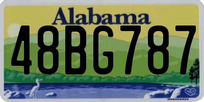 AL license plate 48BG787