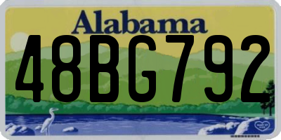 AL license plate 48BG792