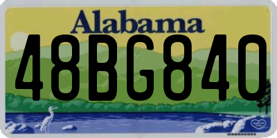 AL license plate 48BG840