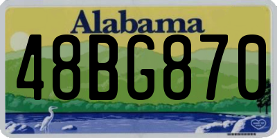 AL license plate 48BG870
