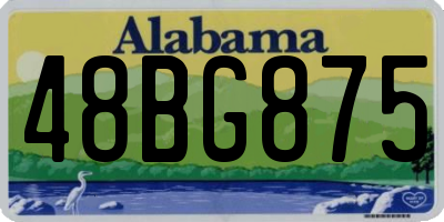 AL license plate 48BG875