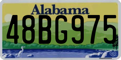 AL license plate 48BG975