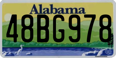 AL license plate 48BG978