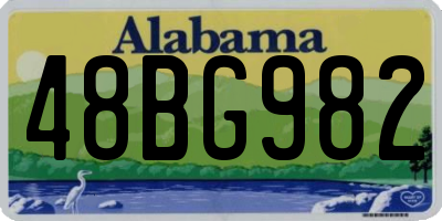 AL license plate 48BG982