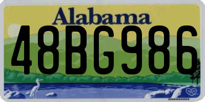 AL license plate 48BG986