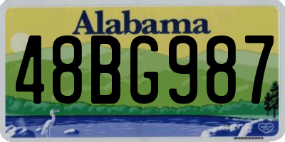 AL license plate 48BG987