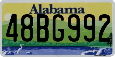 AL license plate 48BG992