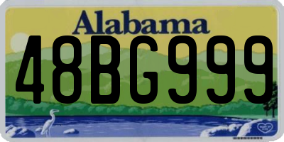 AL license plate 48BG999