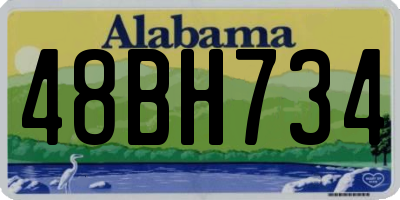 AL license plate 48BH734