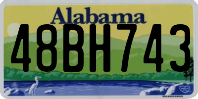 AL license plate 48BH743