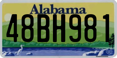 AL license plate 48BH981