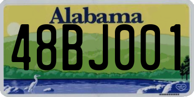 AL license plate 48BJ001