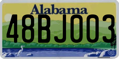 AL license plate 48BJ003
