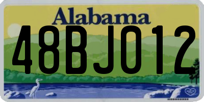 AL license plate 48BJ012