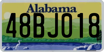 AL license plate 48BJ018