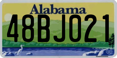 AL license plate 48BJ021