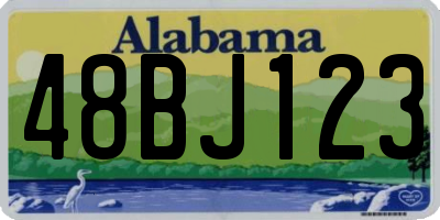 AL license plate 48BJ123
