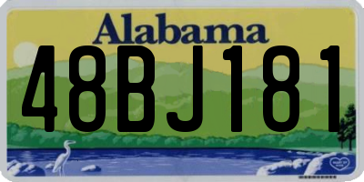 AL license plate 48BJ181