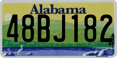 AL license plate 48BJ182