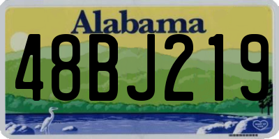 AL license plate 48BJ219